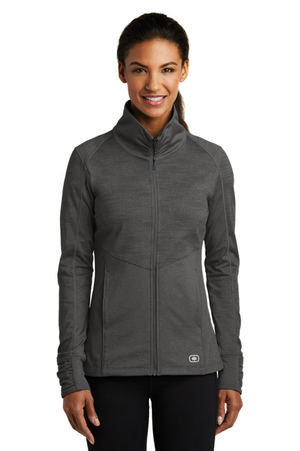 OGIO® Women's Sonar Full-Zip. LOE702 Blacktop Heather OGIO® Women's Sonar Full-Zip. LOE702 Blacktop Heather