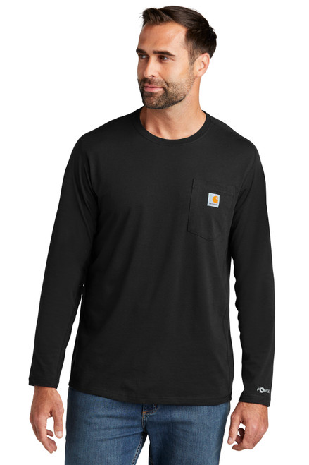 Carhartt Force® Long Sleeve Pocket T-Shirt CT106656 Black Carhartt Force® Long Sleeve Pocket T-Shirt CT106656 Black