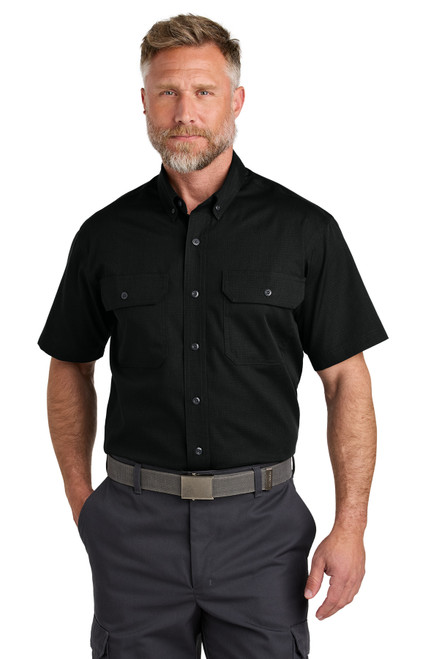 CornerStone® Short Sleeve Select Ripstop Shirt CSW175 Black CornerStone® Short Sleeve Select Ripstop Shirt CSW175 Black
