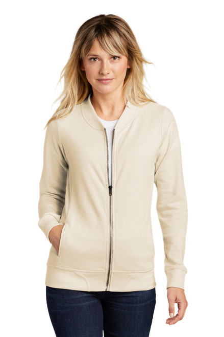 Sport-Tek ® Ladies Lightweight French Terry Bomber. LST274 Ecru Sport-Tek ® Ladies Lightweight French Terry Bomber. LST274 Ecru