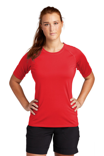 Sport-Tek ® Ladies Rashguard Tee. LST470 True Red Sport-Tek ® Ladies Rashguard Tee. LST470 True Red