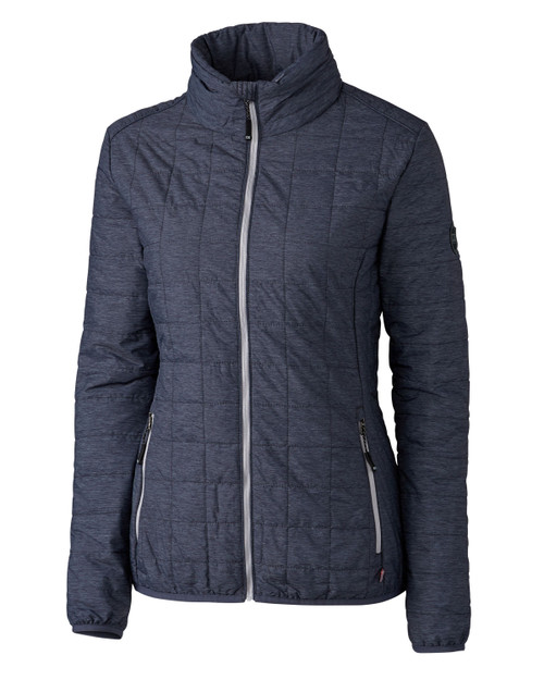 Cutter & Buck Rainier PrimaLoft®  Womens Eco Insulated Full Zip Puffer Jacket LCO00007 Anthracite Melange Cutter & Buck Rainier PrimaLoft®  Womens Eco Insulated Full Zip Puffer Jacket LCO00007 Anthracite Melange