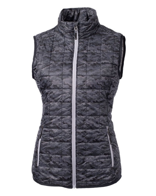 Cutter & Buck Rainier PrimaLoft® Womens Eco Insulated Full Zip Printed Puffer Vest LCO00054 Cutter & Buck Rainier PrimaLoft® Womens Eco Insulated Full Zip Printed Puffer Vest LCO00054