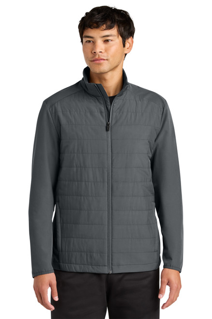 Sport-Tek® Teknical Hybrid Jacket ST940 Iron Grey