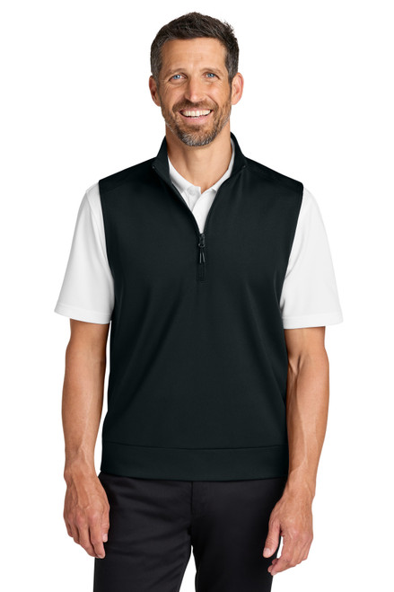 Port Authority® C-FREE® Double Knit 1/4-Zip Vest K880V Deep Black