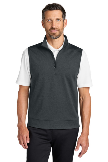 Port Authority® C-FREE® Double Knit 1/4-Zip Vest K880V Grey Steel Heather