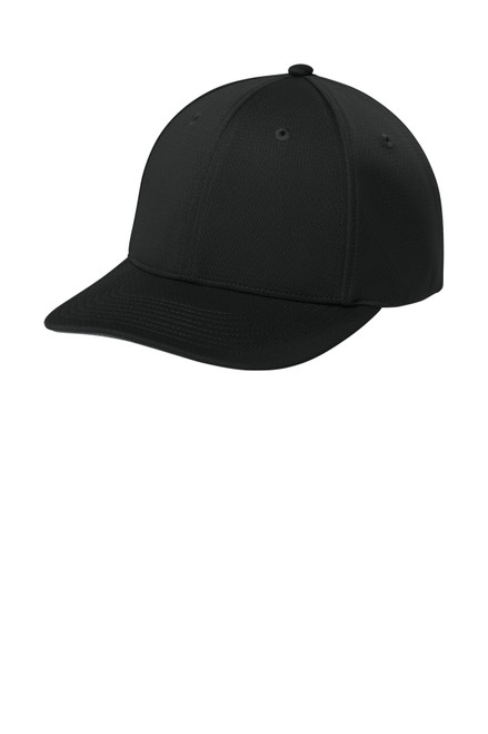 Sport-Tek® Impact Mesh Stretch-Tek Adjustable Cap STC71 Black