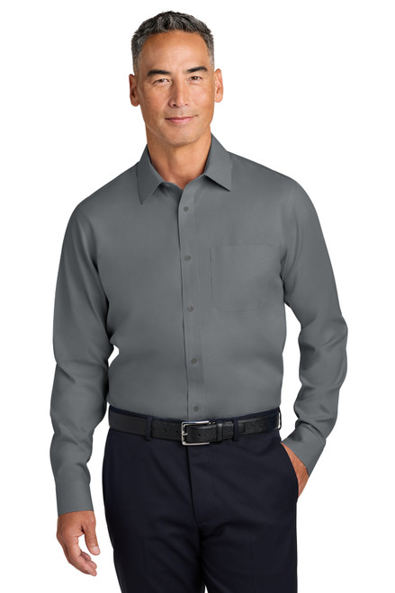 Brooks Brothers® Wrinkle-Free Stretch Pinpoint Spread Collar Shirt BB18012 Deep Black