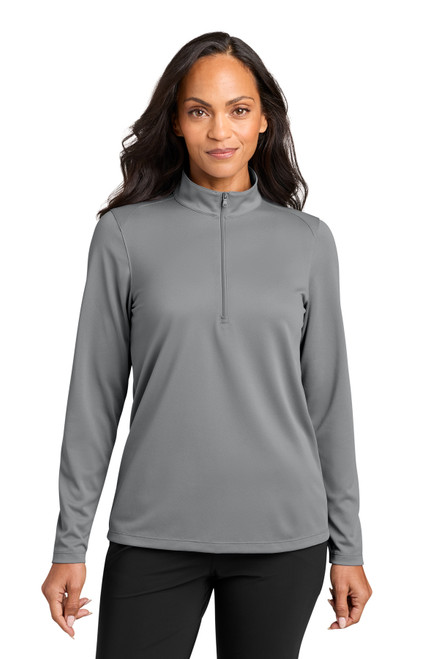 Port Authority® Women's Wearever Performance Pique 1/4-Zip LK241 Gusty Grey