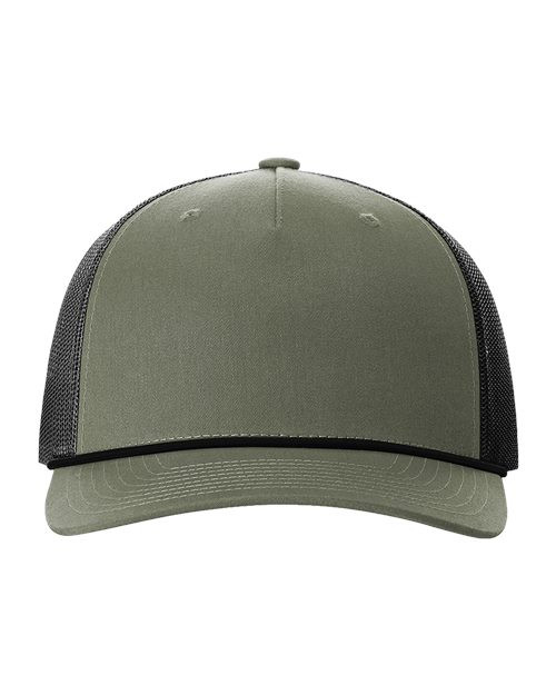 Five-Panel Trucker Rope Cap Black/ Charcoal