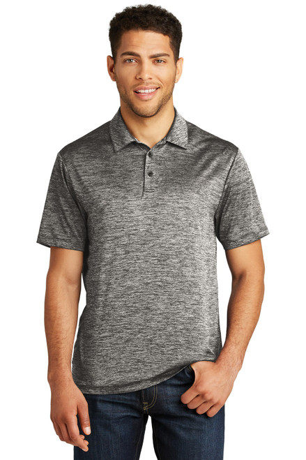 Sport-Tek ® PosiCharge ® Electric Heather Polo. ST590 Black Electric Sport-Tek ® PosiCharge ® Electric Heather Polo. ST590 Black Electric