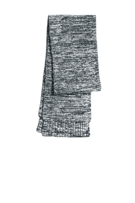 Sport-Tek® Marled Scarf. STA04 Black/ Iron Grey/ White Sport-Tek® Marled Scarf. STA04 Black/ Iron Grey/ White