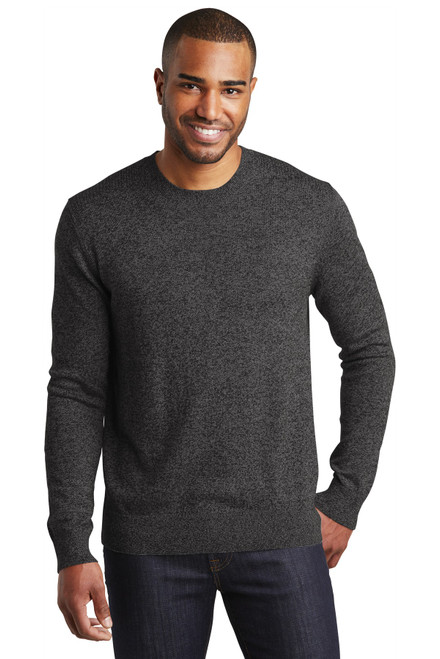 Port Authority ® Marled Crew Sweater. SW417 Black Marl Port Authority ® Marled Crew Sweater. SW417 Black Marl