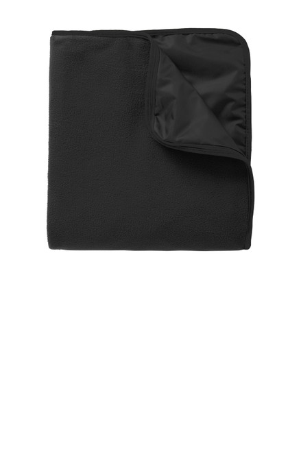 Port Authority® Fleece & Poly Travel Blanket. TB850 Black/ Black Port Authority® Fleece & Poly Travel Blanket. TB850 Black/ Black