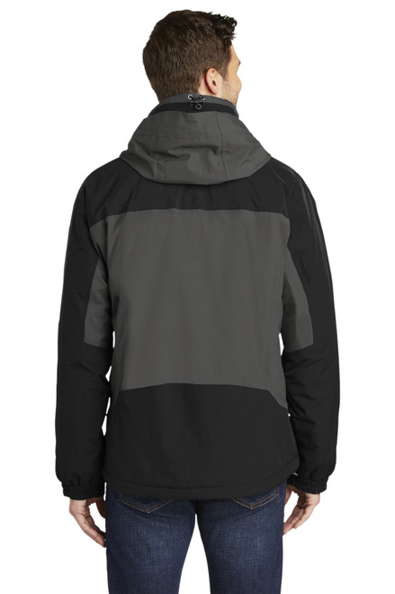Port Authority® Tall Nootka Jacket. TLJ792 Graphite/ Black Back