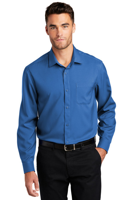 Port Authority ® Long Sleeve Performance Staff Shirt W401 True Blue Port Authority ® Long Sleeve Performance Staff Shirt W401 True Blue