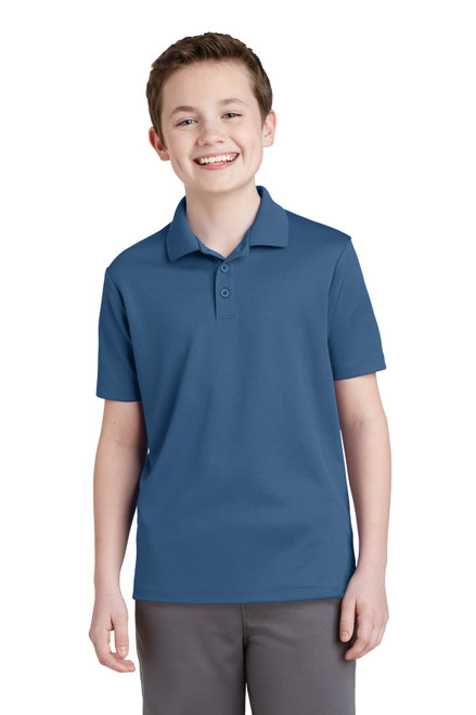 Sport-Tek® Youth PosiCharge® RacerMesh® Polo. YST640 Dawn Blue Sport-Tek® Youth PosiCharge® RacerMesh® Polo. YST640 Dawn Blue