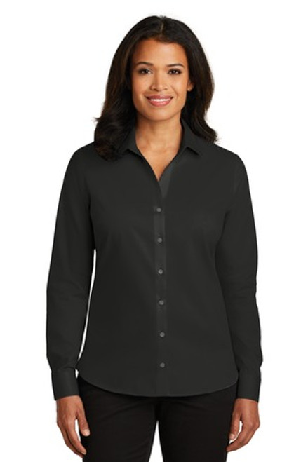 Red House® Ladies Non-Iron Twill Shirt. RH79 Black