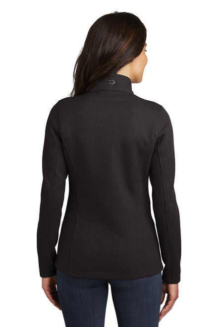 OGIO ® Ladies Grit Fleece Jacket. LOG727 Blacktop Back