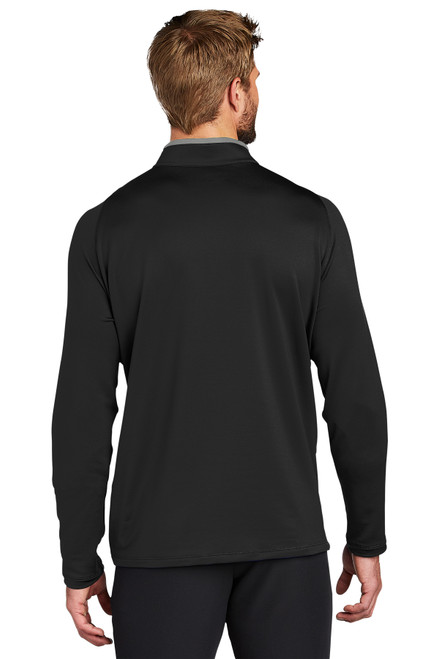 Nike Dri-FIT Stretch 1/2-Zip Cover-Up. 779795 Black/ Dark Grey Back