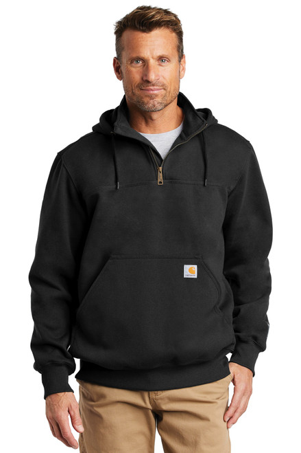 Carhartt ® Rain Defender ® Paxton Heavyweight Hooded Zip Mock Sweatshirt. CT100617 Black Carhartt ® Rain Defender ® Paxton Heavyweight Hooded Zip Mock Sweatshirt. CT100617 Black