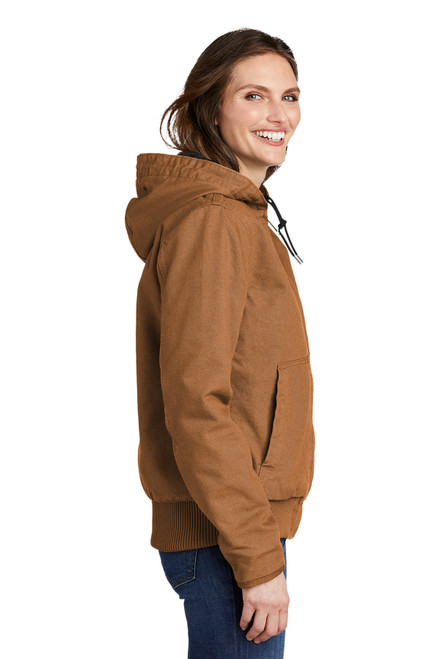Carhartt® Women's Washed Duck Active Jac. CT104053 Carhartt Brown  Side