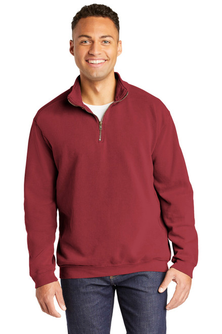 COMFORT COLORS ® Ring Spun 1/4-Zip Sweatshirt. 1580 Crimson