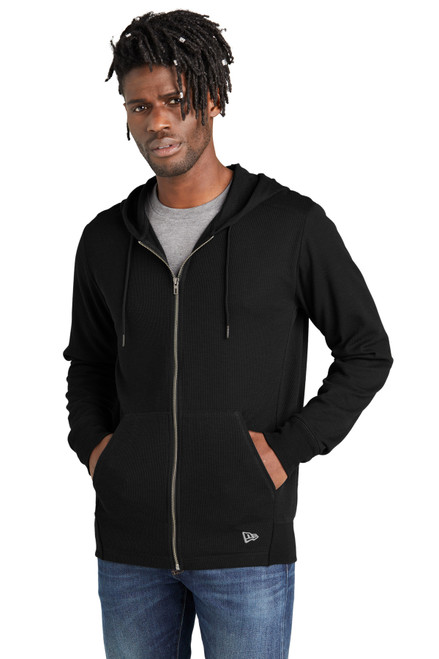 New Era® Thermal Full-Zip Hoodie NEA141 Black New Era® Thermal Full-Zip Hoodie NEA141 Black
