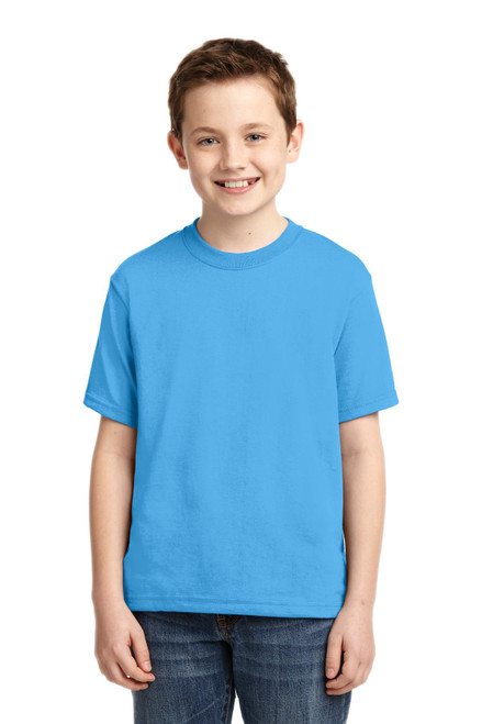 JERZEES® - Youth Dri-Power® 50/50 Cotton/Poly T-Shirt.  29B Aquatic Blue JERZEES® - Youth Dri-Power® 50/50 Cotton/Poly T-Shirt.  29B Aquatic Blue