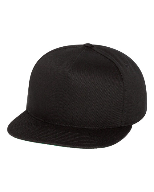 Flat Bill Cap - 6007 Black