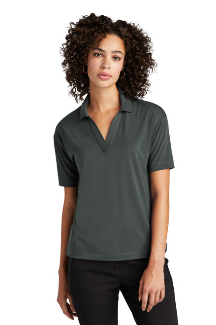 Mercer+Mettle™ Women's Stretch Jersey Polo MM1015 Anchor Grey Mercer+Mettle™ Women's Stretch Jersey Polo MM1015 Anchor Grey