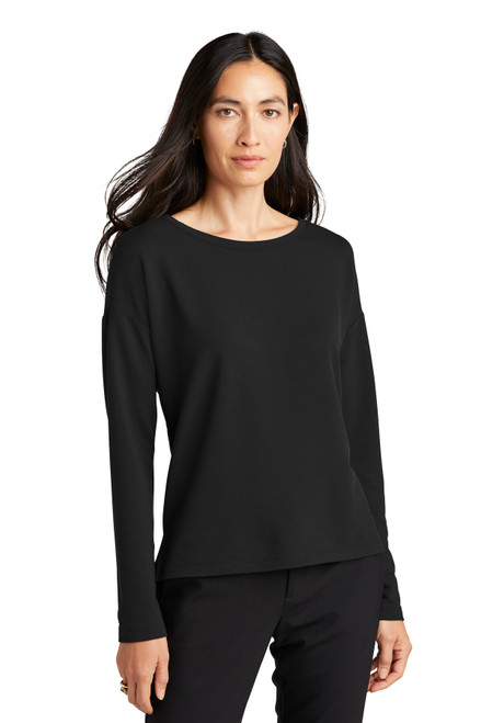 Mercer+Mettle™ Women's Stretch Drop Shoulder Pullover MM3013 Deep Black