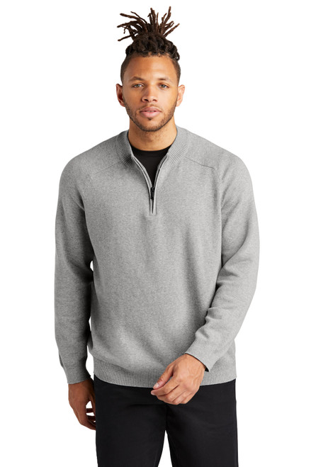 Mercer+Mettle™ 1/4-Zip Sweater MM3020 Gusty Grey Heather