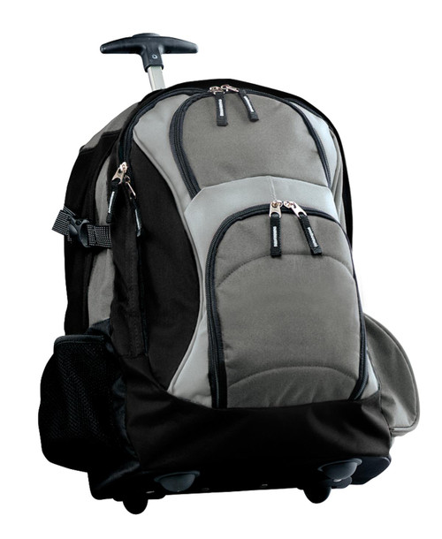 Port Authority® Wheeled Backpack.  BG76S Dark Grey/ Black