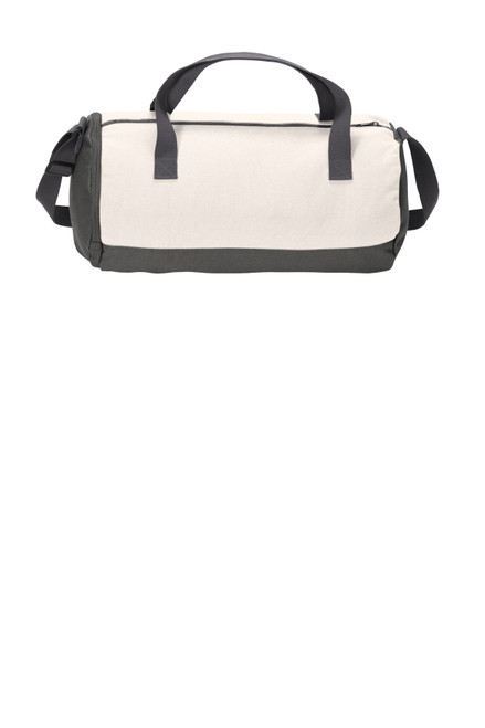 Port Authority ® Cotton Barrel Duffel  BG814 Graphite/ Soft White