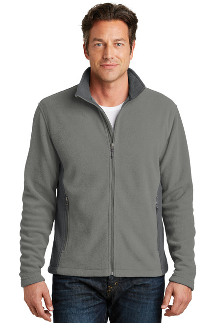 Port Authority® Colorblock Value Fleece Jacket. F216 Deep Smoke/ Battleship Grey