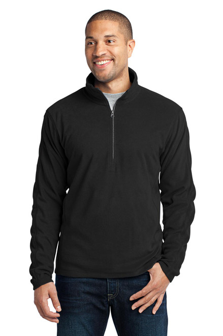 Port Authority® Microfleece 1/2-Zip Pullover. F224 Black Port Authority® Microfleece 1/2-Zip Pullover. F224 Black