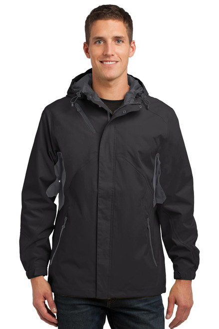 Port Authority® Cascade Waterproof Jacket.  J322 Black/ Magnet Port Authority® Cascade Waterproof Jacket.  J322 Black/ Magnet