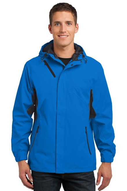 Port Authority® Cascade Waterproof Jacket.  J322 Imperial Blue/ Black