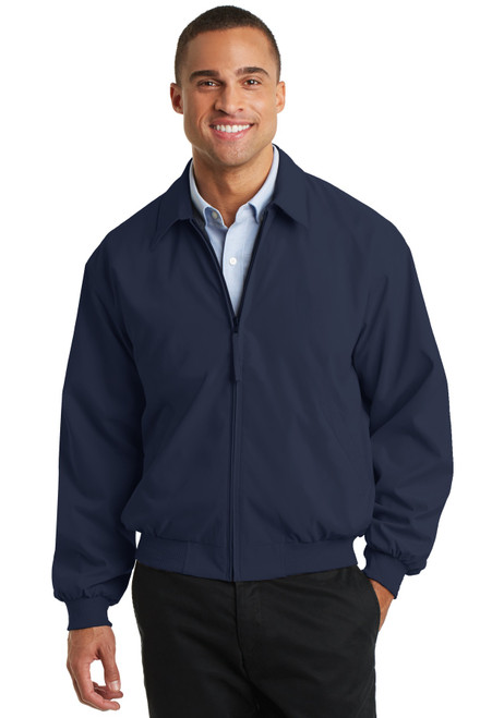 Port Authority® Casual Microfiber Jacket. J730 Bright Navy/ Pewter