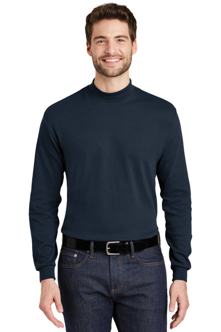 Port Authority® Interlock Knit Mock Turtleneck.  K321 Navy