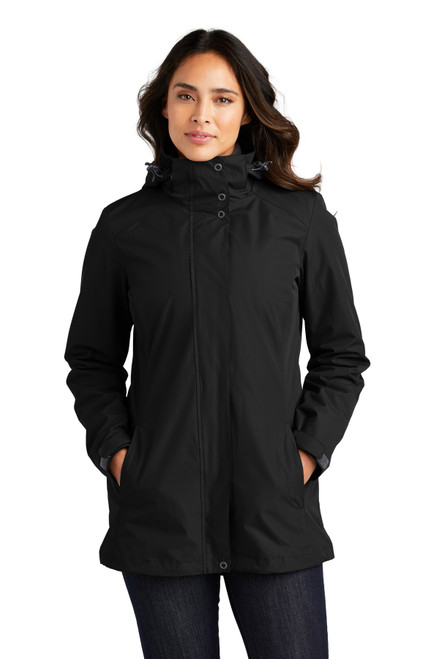 Port Authority® Ladies All-Weather 3-in-1 Jacket L123 Black Port Authority® Ladies All-Weather 3-in-1 Jacket L123 Black