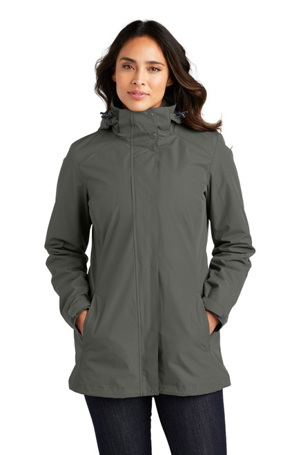 Port Authority® Ladies All-Weather 3-in-1 Jacket L123 Storm Grey