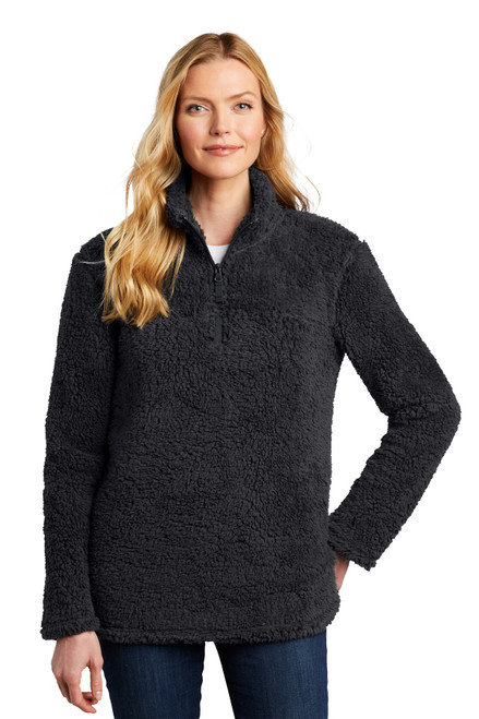 Port Authority ®  Ladies Cozy 1/4-Zip Fleece L130 Charcoal