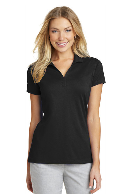 Port Authority® Ladies Rapid Dry™ Mesh Polo. L573 Black Port Authority® Ladies Rapid Dry™ Mesh Polo. L573 Black