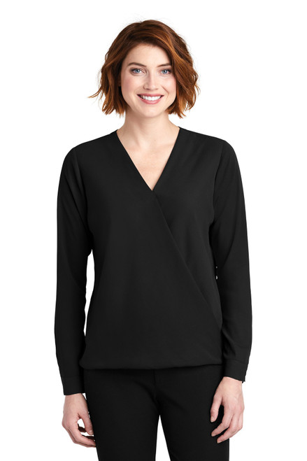 Port Authority ® Ladies Wrap Blouse. LW702 Black Port Authority ® Ladies Wrap Blouse. LW702 Black