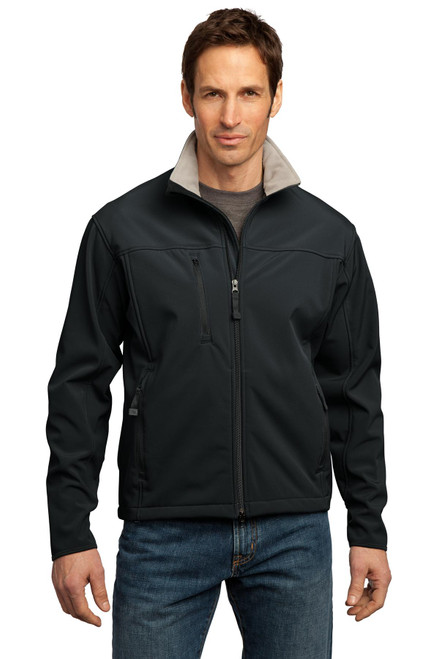 Port Authority® Tall Glacier® Soft Shell Jacket. TLJ790 Black/ Chrome