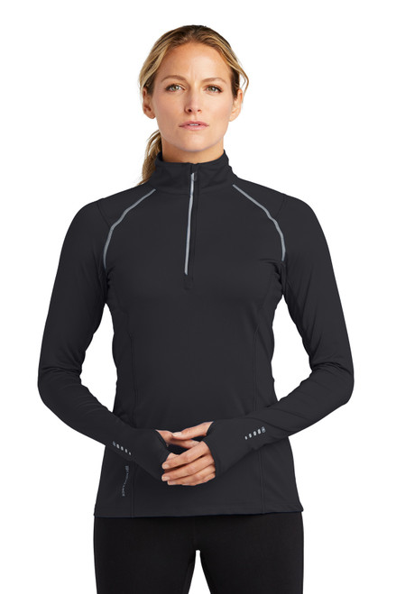 OGIO® ENDURANCE Ladies Nexus 1/4-Zip Pullover. LOE335 Blacktop OGIO® ENDURANCE Ladies Nexus 1/4-Zip Pullover. LOE335 Blacktop