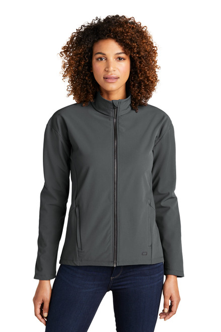 OGIO® Ladies Commuter Full-Zip Soft Shell LOG755 Diesel Grey