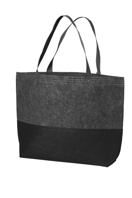 Port Authority® Large Felt Tote. BG402L Black/ Felt Charcoal Port Authority® Large Felt Tote. BG402L Black/ Felt Charcoal